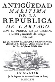 Antigüedad maritima de la Republica de Cartago. Campomanes